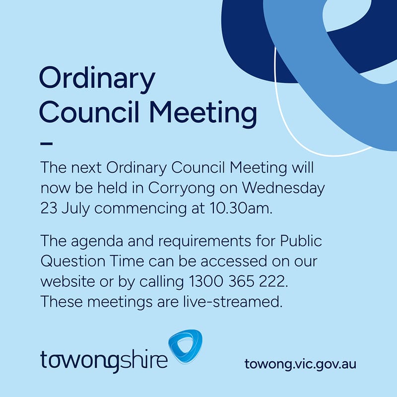 Towong Shire Council Meeting post image